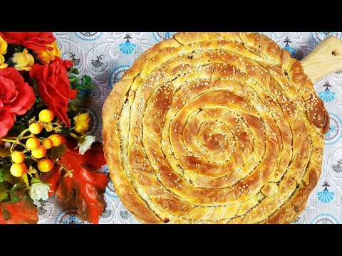 Видео: Наша любимая  турецкая выпечка! Бурек  супер  слоистый с творогом! Приготовьте , не пожалеете!