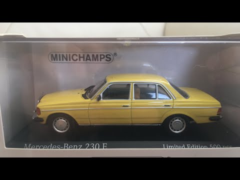 Видео: Обзор модели 1:43 Mercedes 230E W123 (Minichamps)