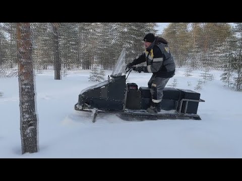 Видео: Бюджетный снегоход за 80₽/ LIFAN-16л.с./ первый выезд