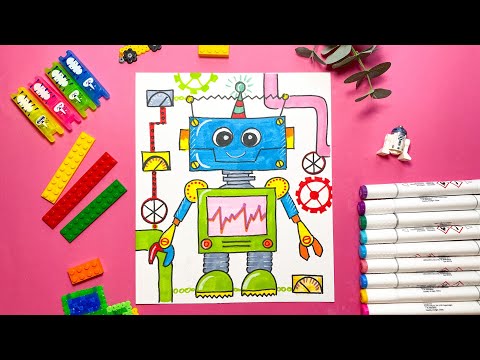 Видео: Робот рисунок