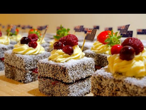 Видео: Как приготовить вкусный торт ламингтон - Корейская уличная еда