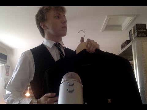 Видео: Примерка мужского костюма на английском языке (ASMR) (тихим голосом и шёпотом) с индивидуальным п...