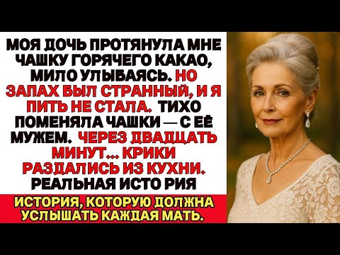 Видео: Мам, попробуй шоколад, — сказала дочь. Я отдала чашку её мужу. Через минуту он побледнел…