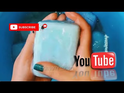 Видео: Blue 🔵 soaked soaps 🧼 satisfying soaps video 🧼🤌🏻🔵 yammy 😋🧼 #satisfying #асмрsoap #soaked #soapsounds