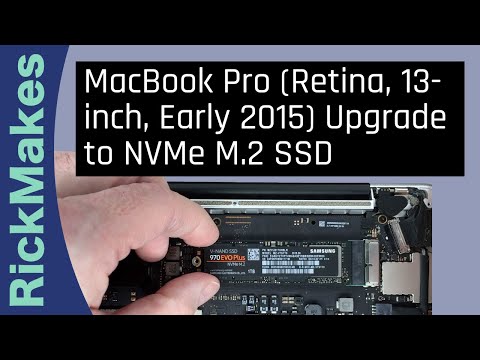 Видео: Обновление MacBook Pro (Retina, 13 дюймов, начало 2015 г.) до твердотельного накопителя NVMe M.2