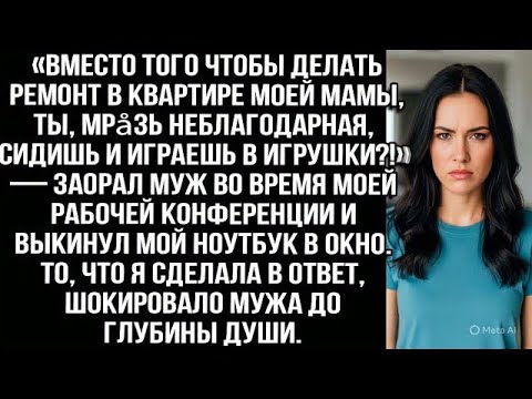 Видео: «Почему ты играешь, а не делаешь ремонт у мамы_!» — заорал муж и выбросил МОЙ рабочий ноутбук в окно