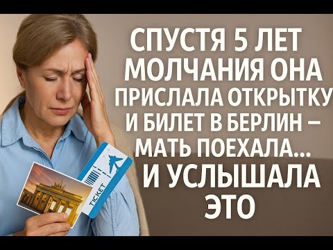 Видео: СПУСТЯ 5 ЛЕТ МОЛЧАНИЯ ОНА ПРИСЛАЛА ОТКРЫТКУ И БИЛЕТ В БЕРЛИН — МАТЬ ПОЕХАЛА… И УСЛЫШАЛА ЭТО