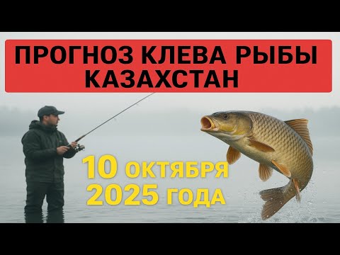 Видео: ПРОГНОЗ КЛЁВА в Казахстане на 10 октября 2025 года. Бросай все и на рыбалку!