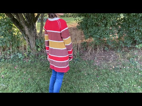 Видео: Кардиган регланом сверху МК, ч. 1 #медведьвяжет #медведьвкардигане