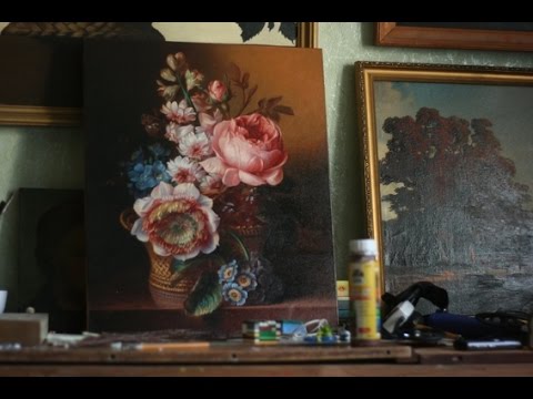 Видео: Цветы в корзине "Still life with flowers" Часть 2.