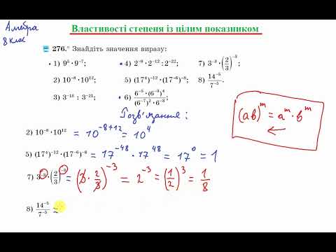 Видео: Властивості степеня з цілим показником