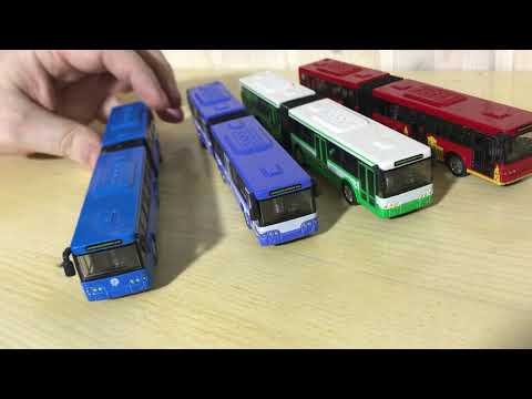 Видео: Игрушечный мини автобус с гармошкой - 4 цвета