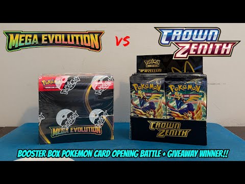 Видео: Начальная битва за карты покемонов между коробками усилителей MEGA EVOLUTION и CROWN ZENITH!