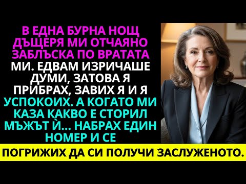 Видео: Бурна нощ: дъщеря ми отчаяно затропа на вратата — едва изричаше думи, а аз запазих спокойствие…
