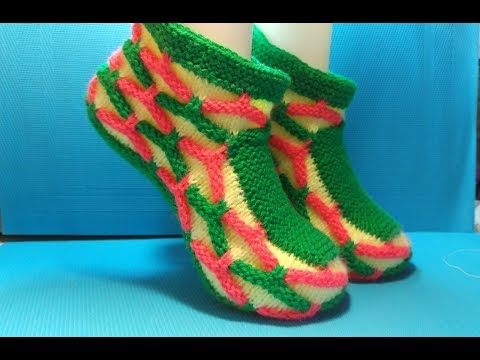 Видео: ТАПОЧКИ-САПОЖКИ СПИЦАМИ #290