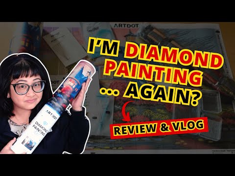 Видео: Видеоблог о алмазной живописи и обзор набора для алмазной живописи ARTDOT «Идиллические дома»