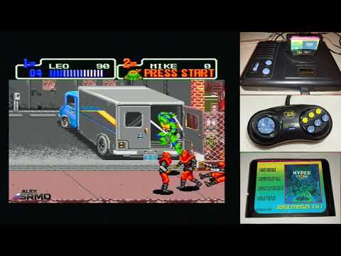 Видео: TMNT: Return of the Shredder (MegaDrive) - First-Run Прохождение + проверка Super Bitman 16-Bit