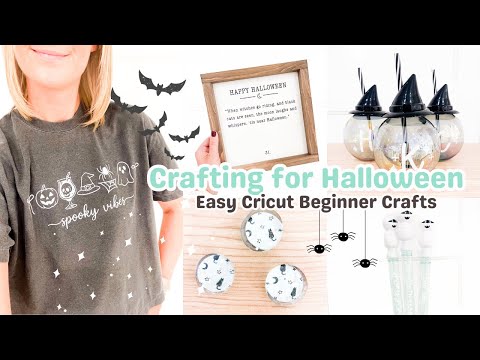 Видео: Создаём поделки к Хэллоуину вместе с Cricut! | Простые идеи для начинающих поделок Cricut
