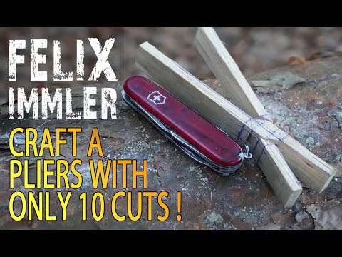 Видео: Удивительные плоскогубцы, сделанные всего за 10 разрезов из одного куска дерева — проект «Швейцар...