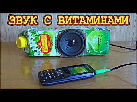 Видео: ЗВУКОВАЯ КОЛОНКА В СТИЛЕ СОК ✅  Шикарная акустика из пачки сока!
