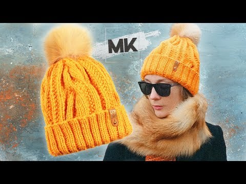 Видео: ЯРКАЯ ТЕПЛАЯ ШАПКА НА ЗИМУ / Подробный МК по вязанию женской шапки спицами
