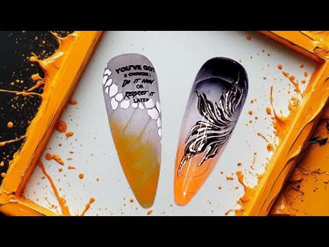 Видео: Две идеи яркого осеннего дизайна ногтей. МК/Two bright autumn nail design ideas. Nail Tutorial.
