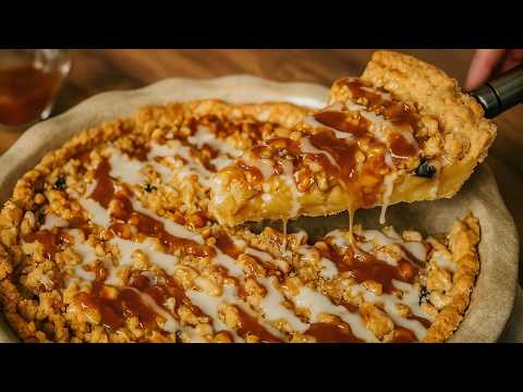 Видео: Голландский яблочный пирог с крошкой за 5 минут | Маслянистый, уютный и с осенним вкусом 🍂