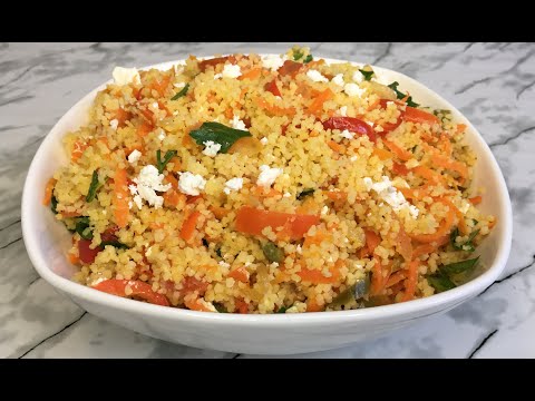 Видео: Идеальный Гарнир Кус-Кус с Овощами и Брынзой Вкусно Просто и Быстро!!! / Couscous
