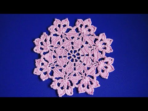 Видео: Салфетка крючком, урок для начинающих  Урок 164   Crochet napkin