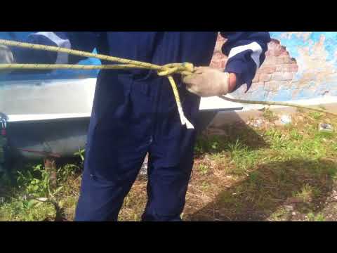 Видео: Переправа натягиваемая полиспастом только одной веревкой