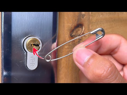 Видео: Экстренное Открытие Двери Без Ключа! Каждый Должен Знать Этот Трюк С Булавкой