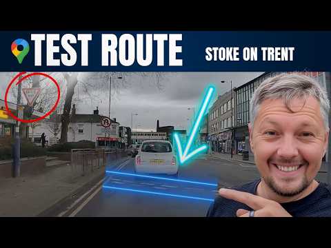 Видео: Полный маршрут + советы: экзамен по вождению в Ньюкасл-андер-Лайм