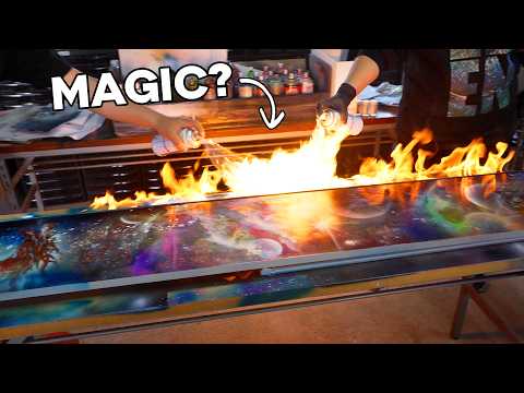 Видео: Японские самураи-спрей создают потрясающие произведения искусства