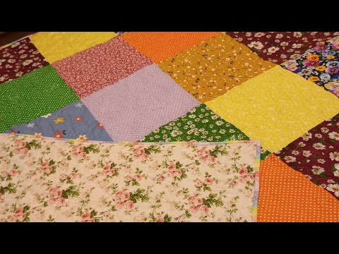 Видео: Шьём лоскутное одеяло . Простое ,квадратиками.
