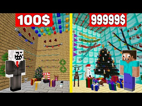 Видео: НОВОГОДНИЙ ДОМ ЗА 100$ ПРОТИВ НОВОГОДНИЙ ДОМ ЗА 99999$ ! ПРО И ЧИТЕР ТРОЛЛИНГ ОРЁЛ И РЕШКА MINECRAFT