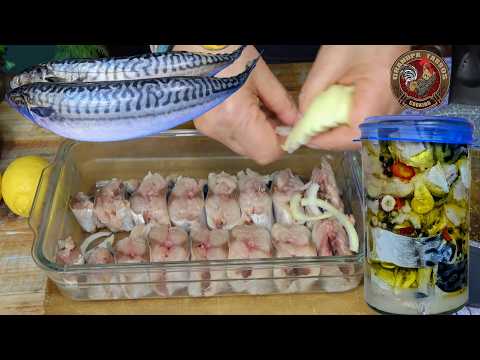 Видео: Вкусная маринованная скумбрия. Вкуснее лосося.
