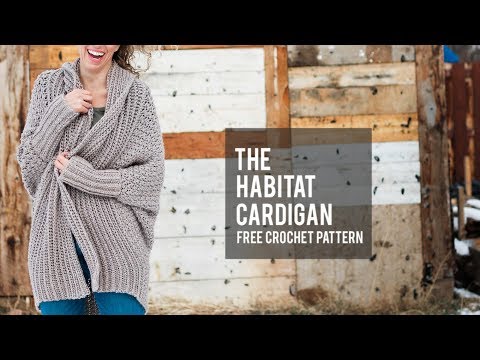 Видео: Как связать крючком современный драпированный кардиган — простая и бесплатная схема вязания крючк...