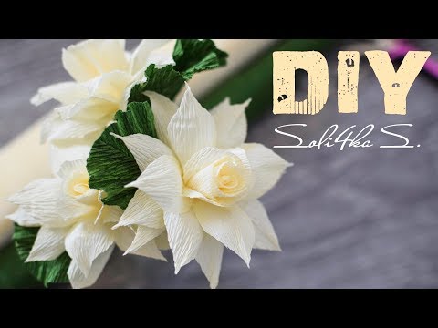 Видео: DIY soli4ka_s Гарненькі квіти з гофропаперу/ цветЬІ с гофробумаги/ crepe paper flowers