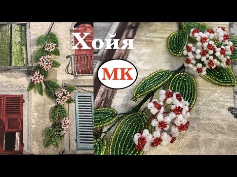 Видео: МК: ХОЙЯ ИЗ БИСЕРА. ОСТРЫЕ ЛИСТИКИ ВО ФРАНЦУЗСКОЙ ТЕХНИКЕ. ВОСКОВОЙ ПЛЮЩ