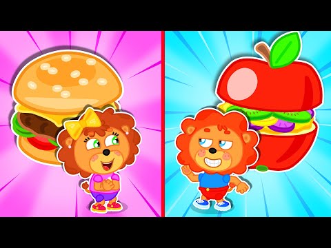 Видео: Маша и Леопольд. Гамбургеры из фруктов - Серии для всей семьи - Lion Family на русском