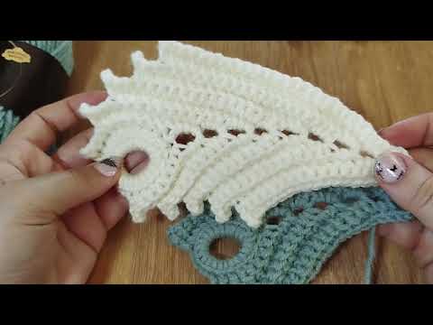 Видео: МК ЭЛЕМЕНТ 🧶ПАВЛИНЬЕ ПЕРО🧶 ИРЛАНДСКОЕ КРУЖЕВО