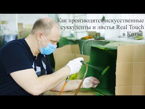 Видео: Как производятся искусственные суккуленты и листья Real Touch в Китае