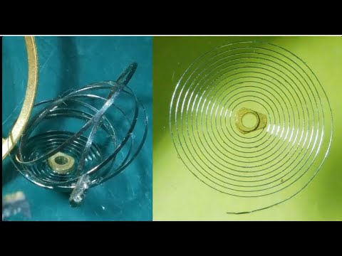Видео: Ремонт годинника: Пружина балансу/hairspring: Корекція в площині