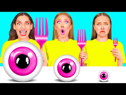 Видео: Большая, Средняя или Маленькая Тарелка Челлендж | Забавные Лайфхаки с Едой от TeamTeen Challenge