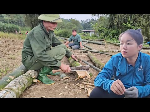 Видео: Плотники помогают Хангу подготовиться к завершению строительства дома.
