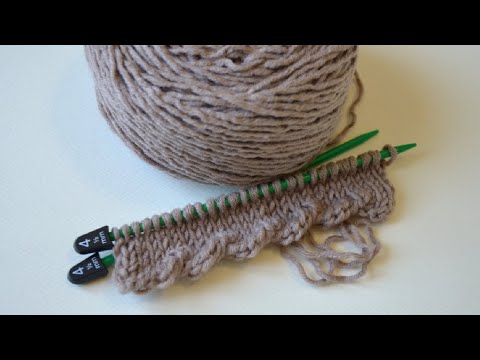 Видео: Простой и красивый узор для вязания края спицами