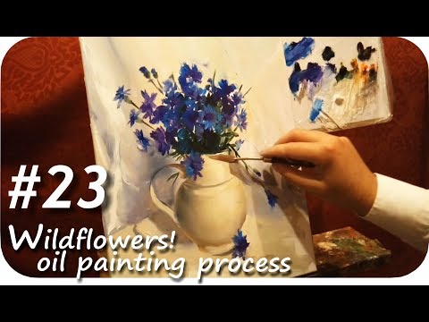 Видео: #23  ЦВЕТОЧНЫЙ НАТЮРМОРТ маслом. Как нарисовать полевые цветы | Бельчев Андрей