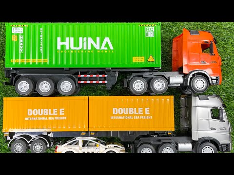 Видео: Распаковка двухконтейнерного радиоуправляемого грузовика. Прицеп для радиоуправляемого грузовика