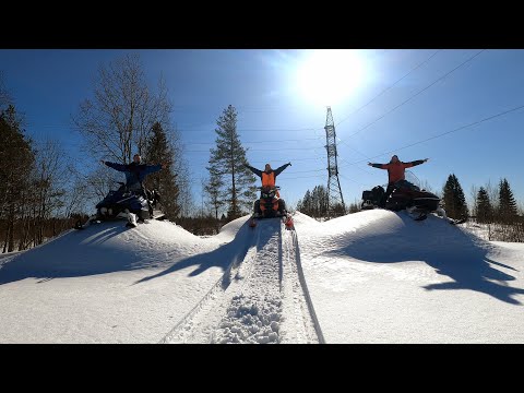 Видео: Закрытие зимнего сезона, покатушки на снегоходах.