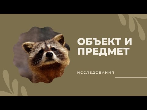 Видео: 8. Объект и предмет: общее и частное